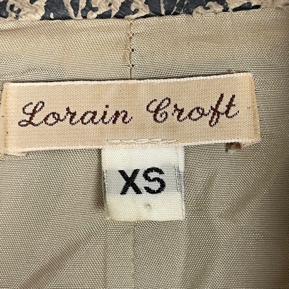 Vintage Lorain Croft Silver Textured Short Swing Jacket - Picture 5 of 6